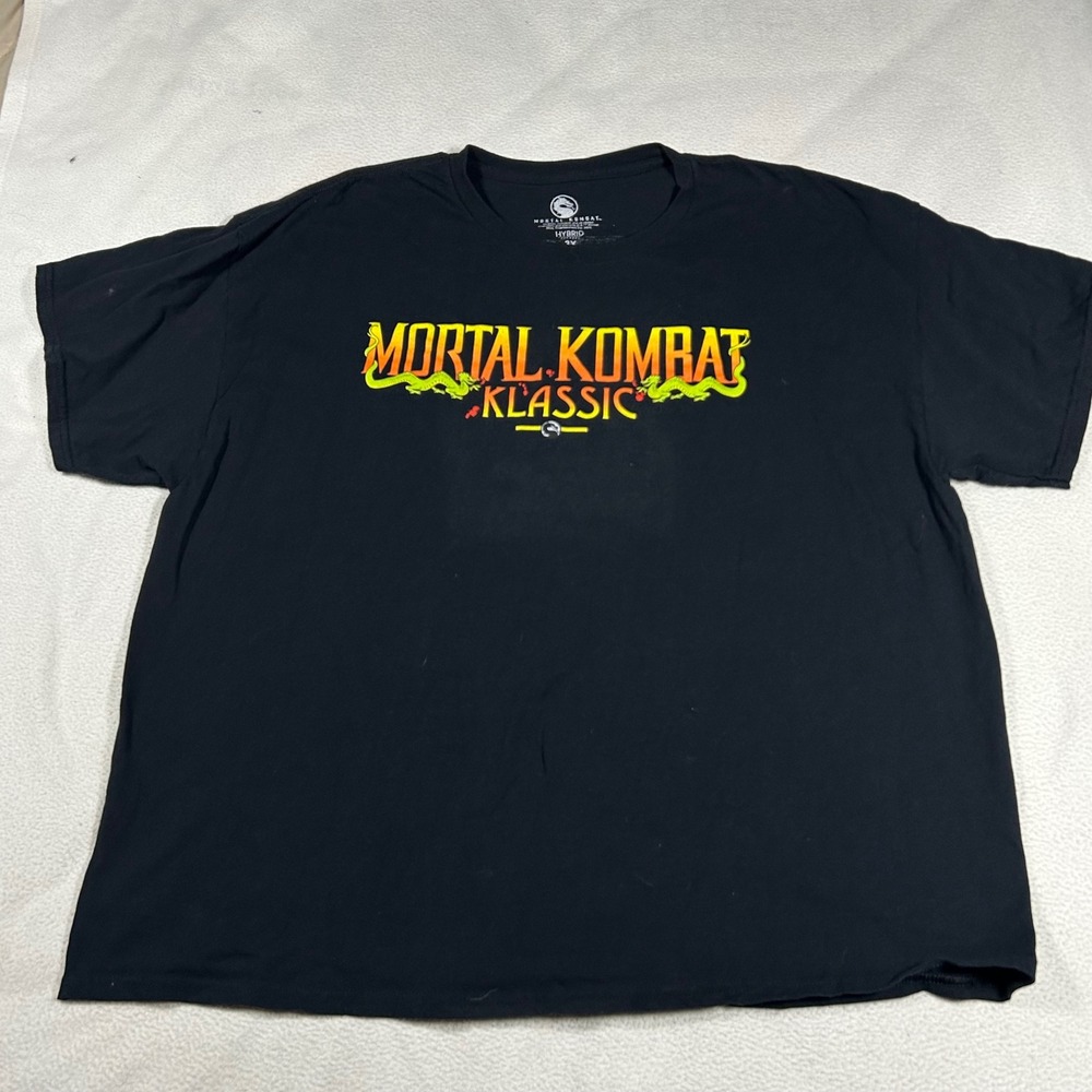 Mortal Kombat Klassic T-Shirt Mens 3X Black Graphic Goro Raiden Scorpion Retro